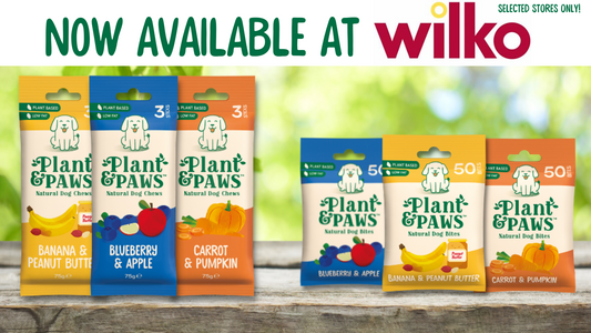 Woof! Plant and Paws natural treats are now available in Wilko stores!