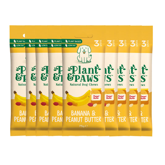 10 Pack Dog Chews Banana and Peanut Butter